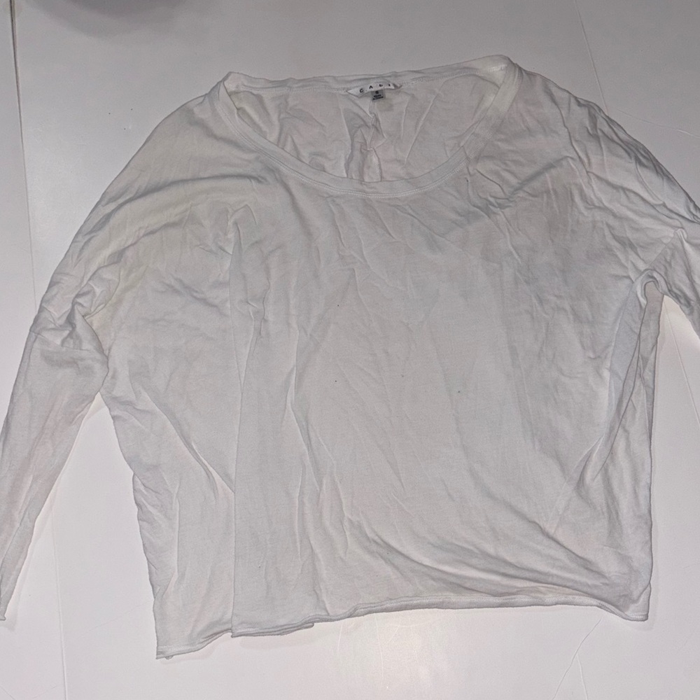 CAbi White Long Sleeve Tee